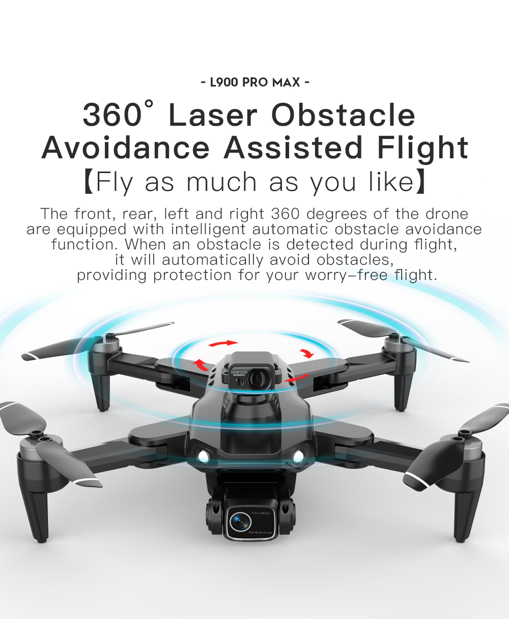 LYZRC L900 PRO MAX láser evita - Drone Kit Professional reseña y precio